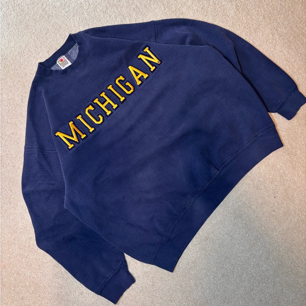 Vintage Michigan Crewneck Single Stitch 90s 2XL Made In USA